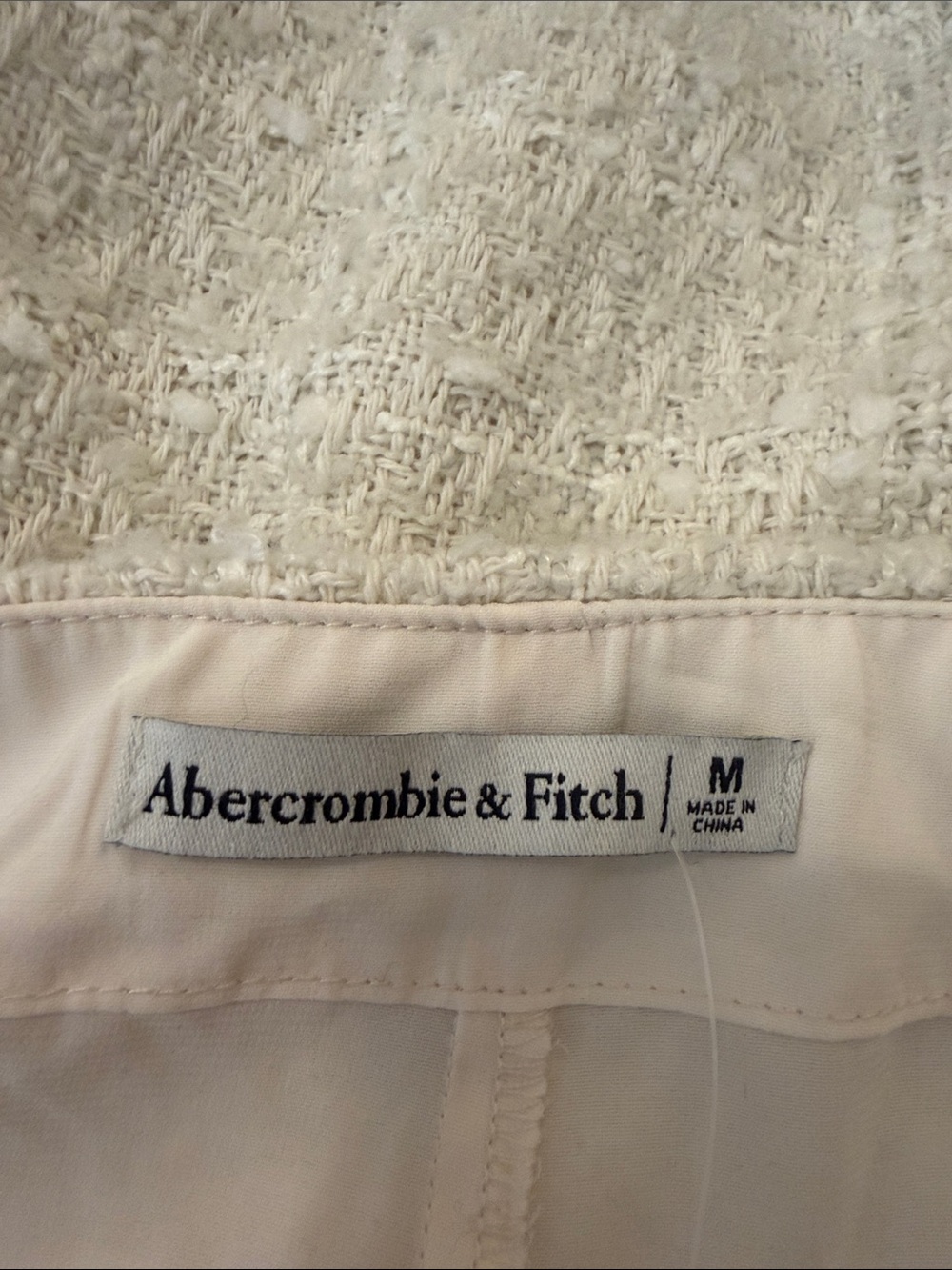 Abercrombie & Fitch Ivory Textured Pencil Skirt - Picture 2 of 9
